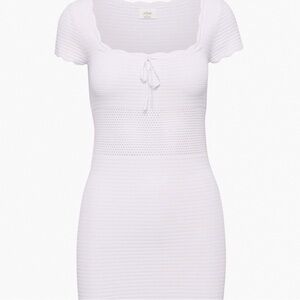 Wilfred by Aritzia Lavender Reception Dress Short Sleeve Knitted, Size Medium